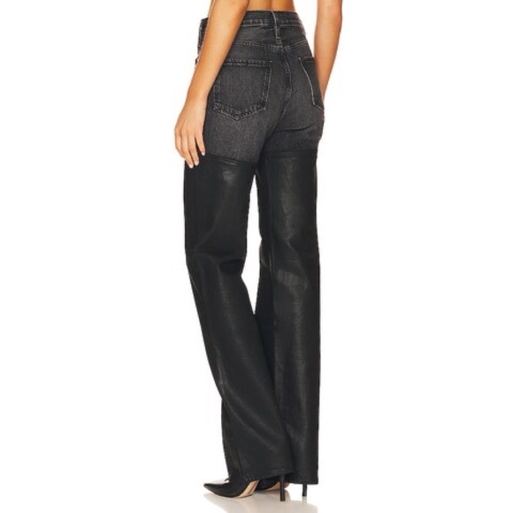 Frame Denim Le Jane High-Rise Straight Fit Black Jean's Size 29 - Picture 3 of 11